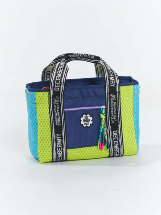 (DECEMBER MAY) 2WAY mesh mini tote / YELLOW