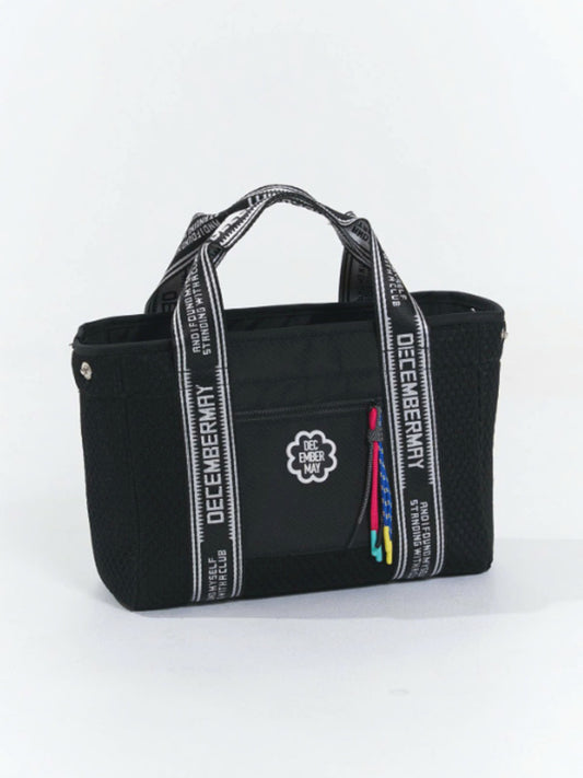 (DECEMBER MAY) 2WAY mesh mini tote / BLACK