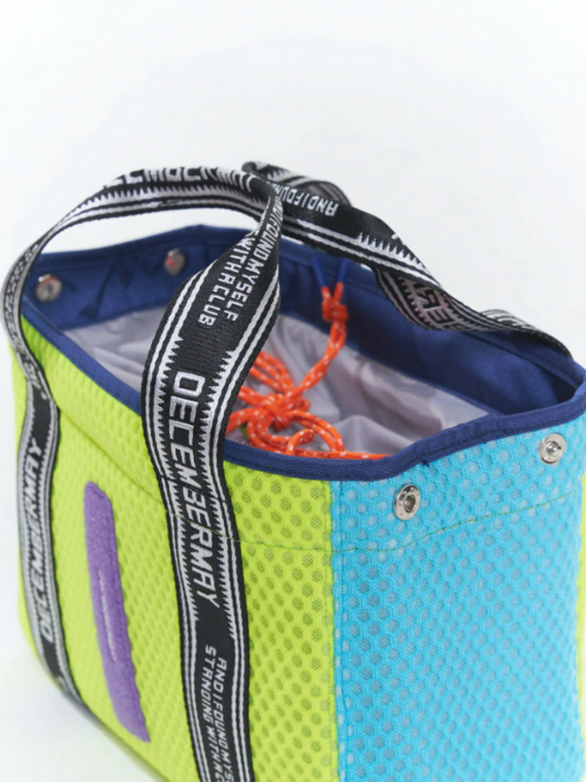 (DECEMBER MAY) 2WAY mesh mini tote / YELLOW