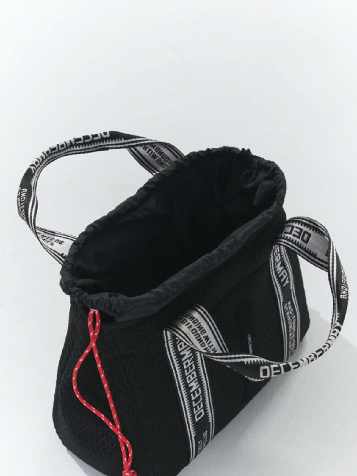 (DECEMBER MAY) 2WAY mesh mini tote / BLACK