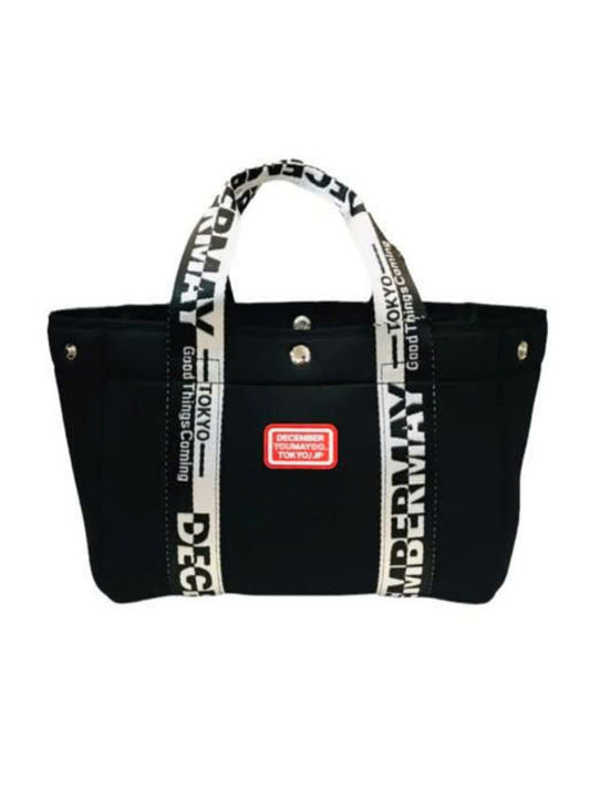 (DECEMBER MAY) 2WAY Neopren mini tote / BLACK