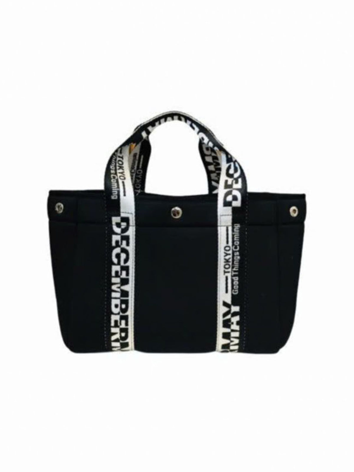 (DECEMBER MAY) 2WAY Neopren mini tote / BLACK