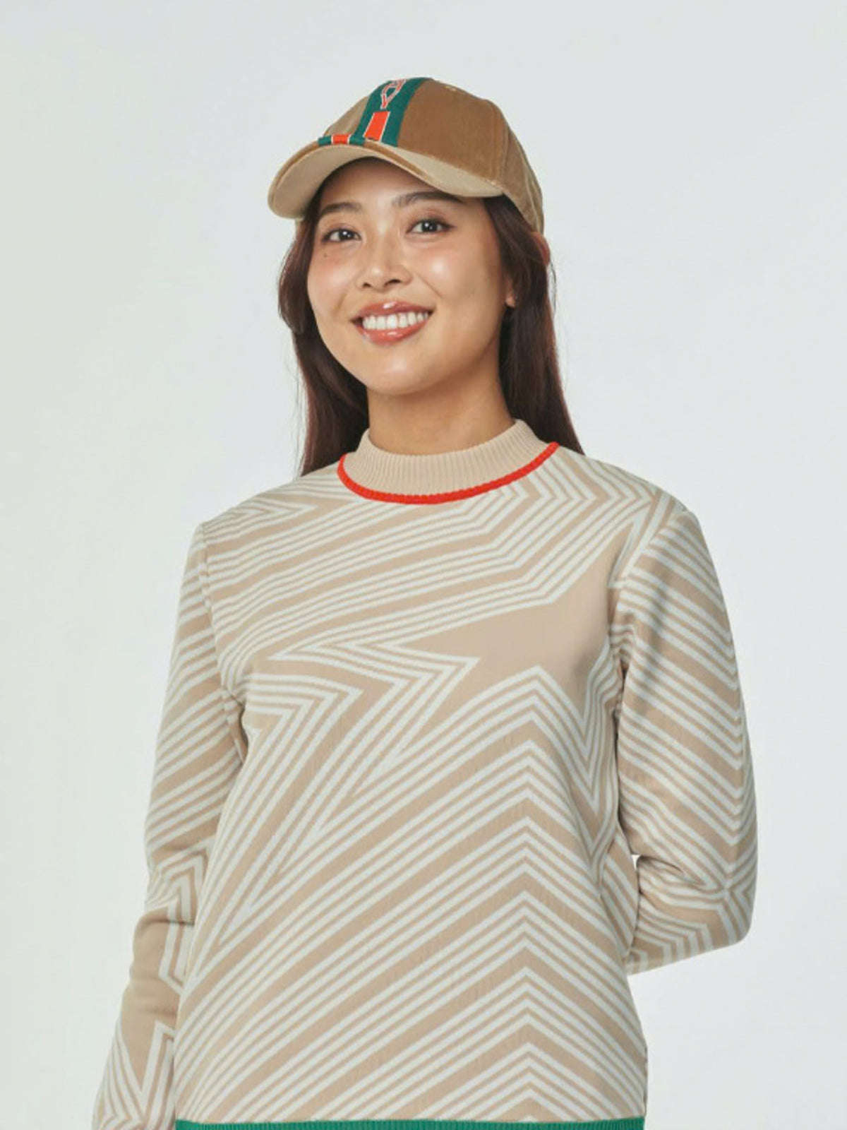 (DECEMBER MAY) Eleanor velours cap / UNISEX / BEIGE