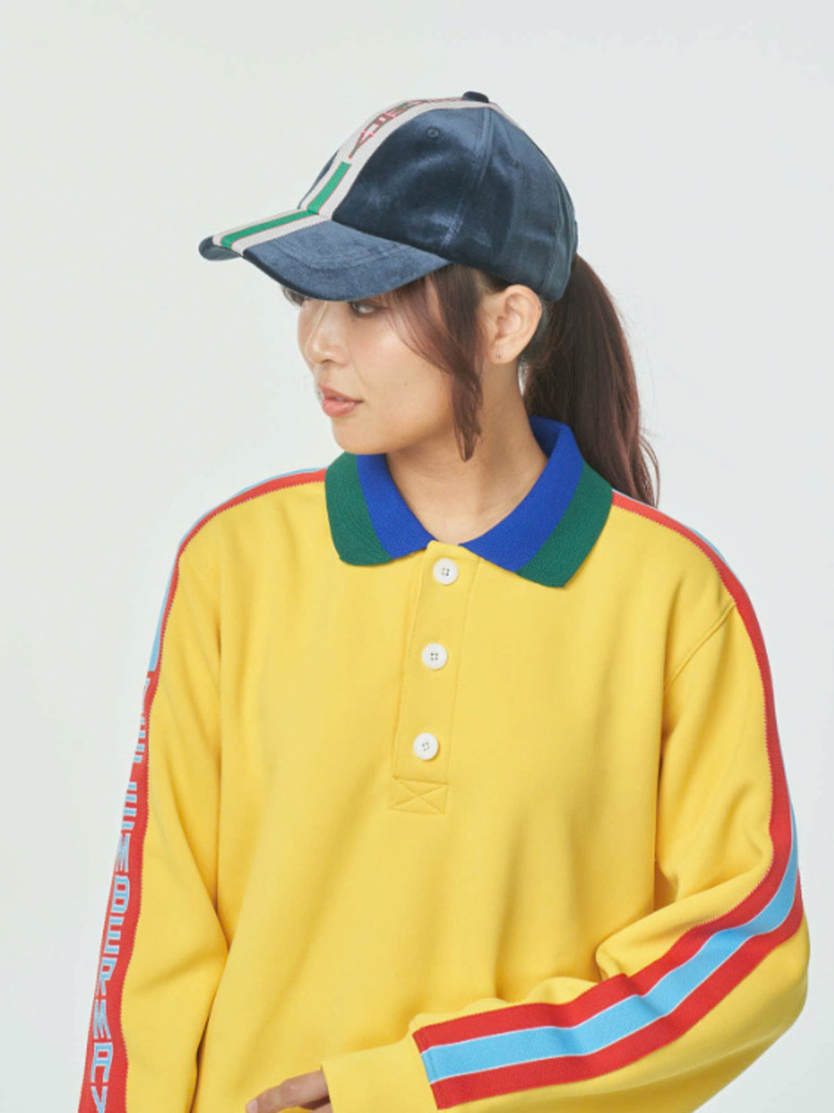 (DECEMBER MAY) Eleanor velours cap / UNISEX / NAVY