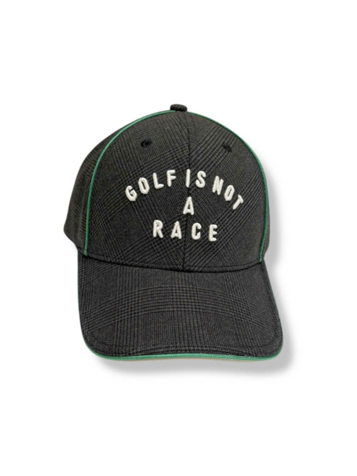 (DECEMBER MAY) Glen check combination cap / UNISEX / CHARCOAL