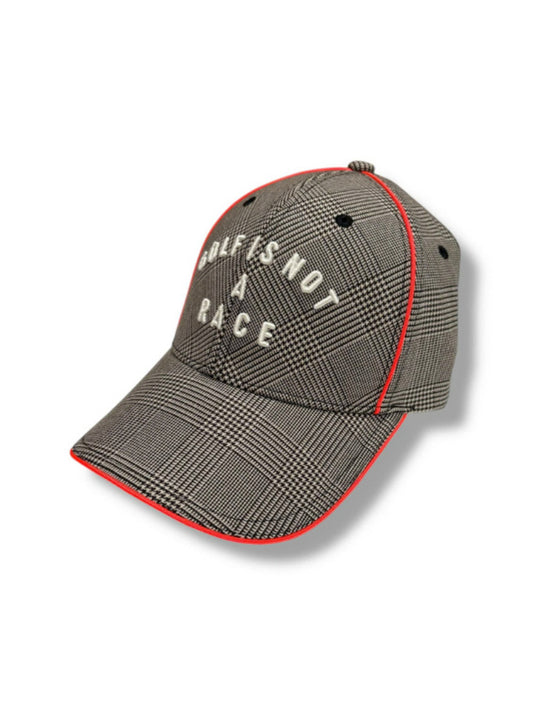 (DECEMBER MAY) Glen check combination cap / UNISEX / BEIGE