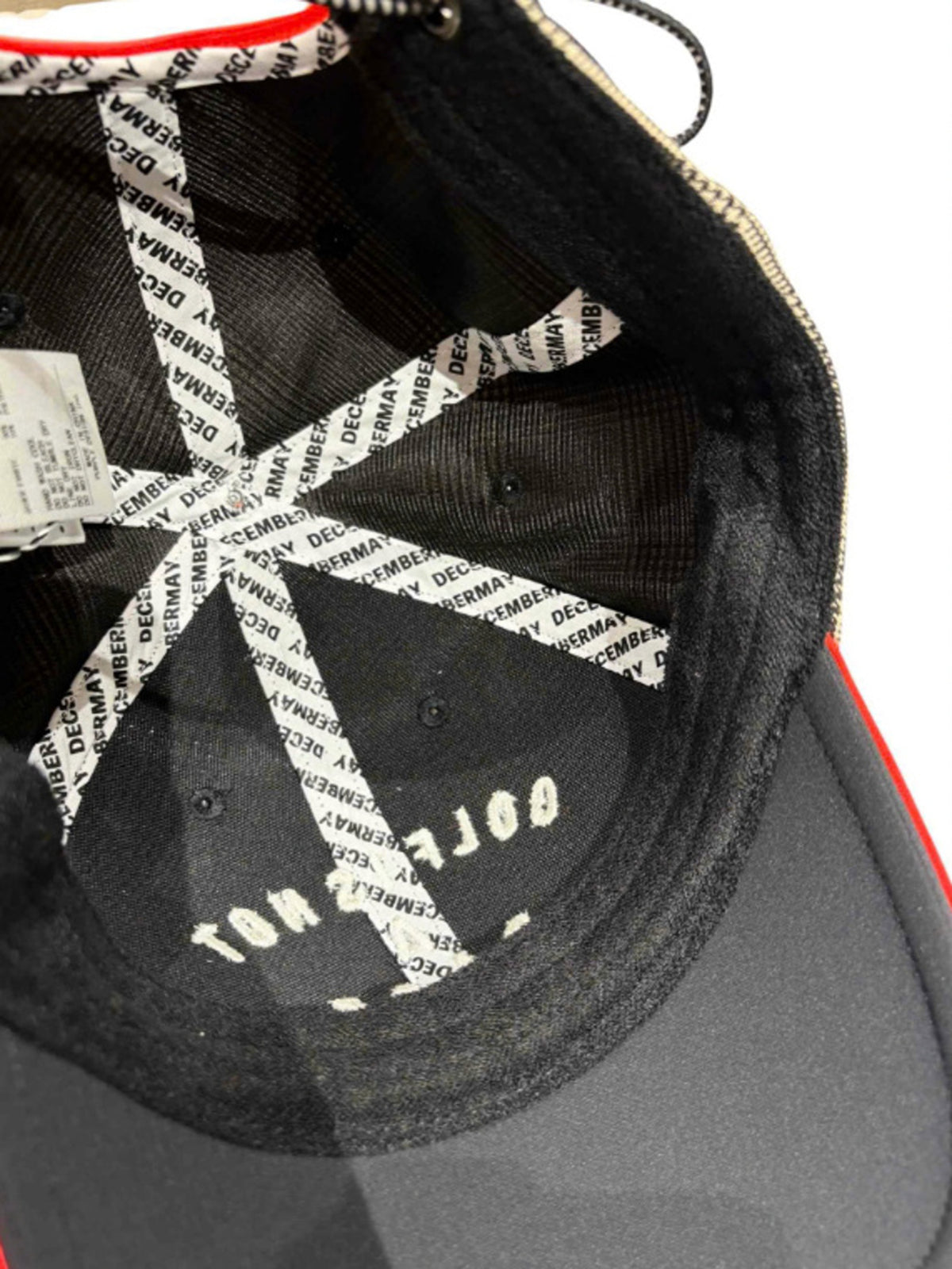 (DECEMBER MAY) Glen check combination cap / UNISEX / CHARCOAL