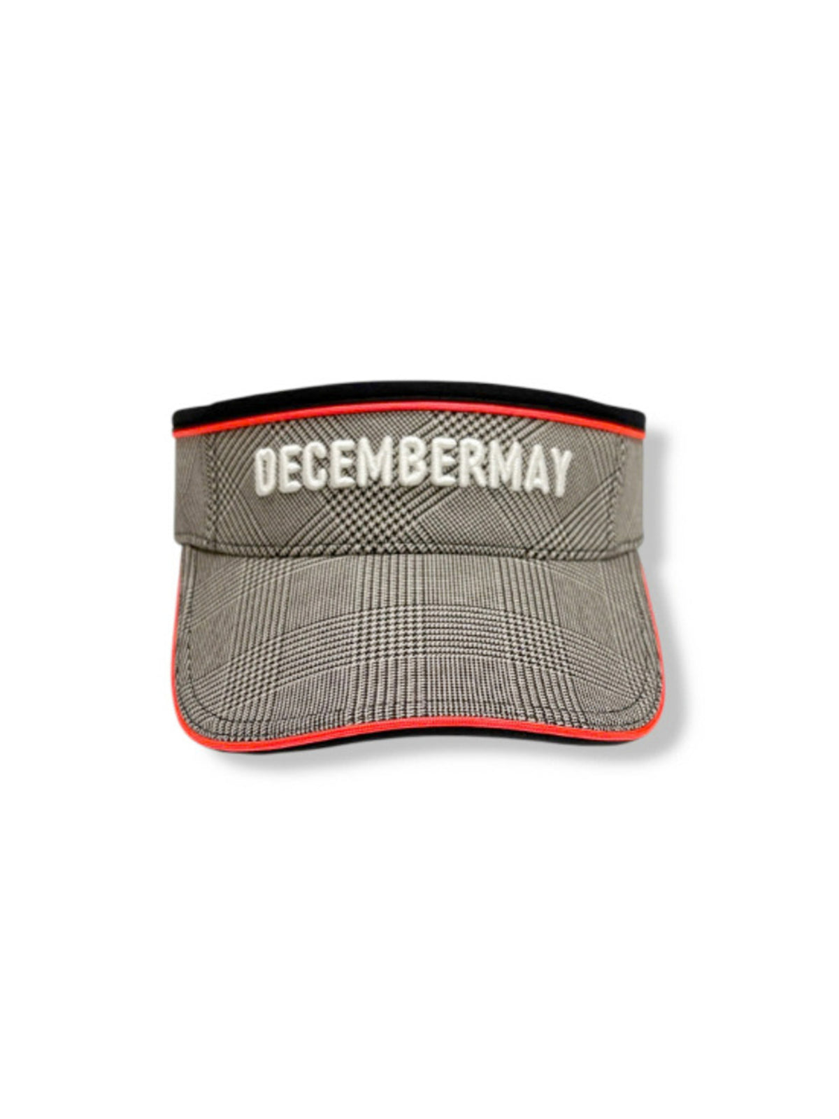 (DECEMBER MAY) Glen check combination visor / UNISEX / BEIGE