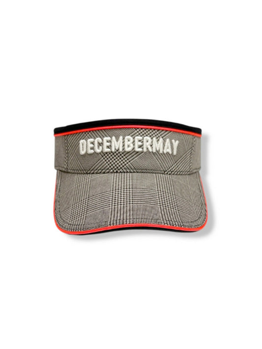 (DECEMBER MAY) Glen check combination visor / UNISEX / BEIGE