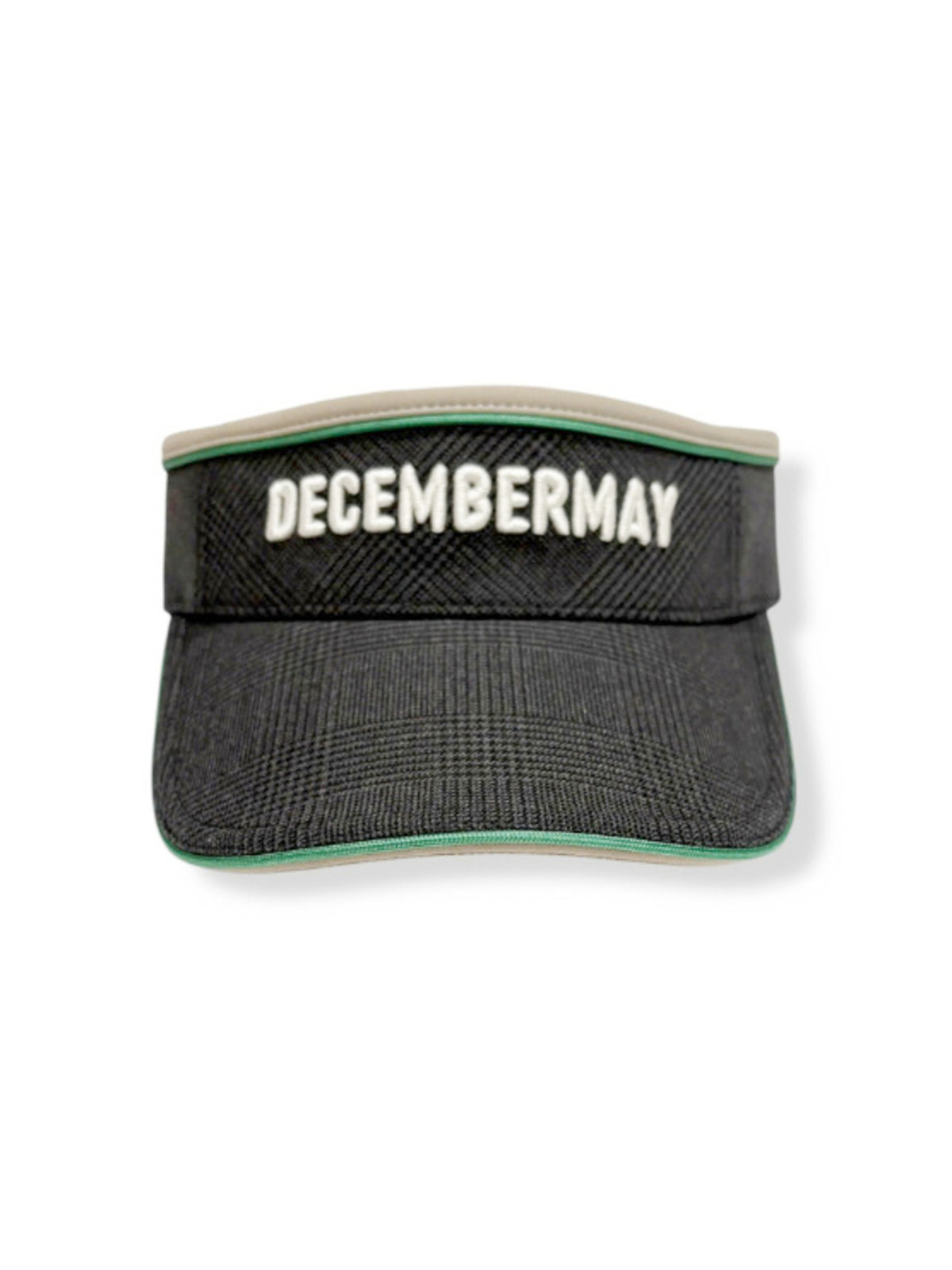 (DECEMBER MAY) Glen check combination visor / UNISEX / CHARCOAL