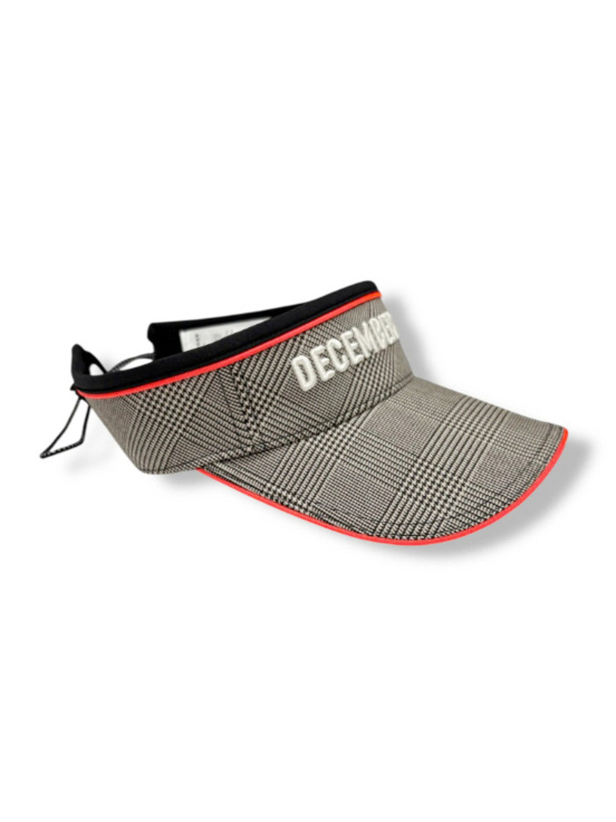 (DECEMBER MAY) Glen check combination visor / UNISEX / BEIGE