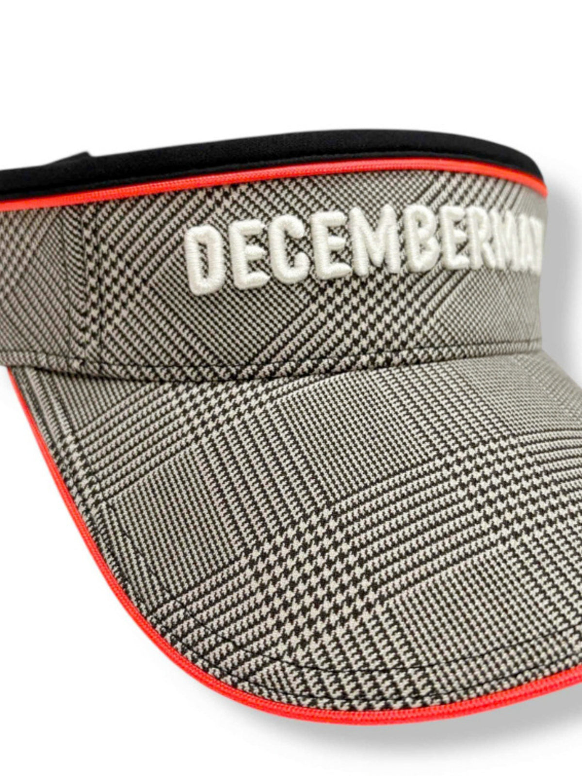 (DECEMBER MAY) Glen check combination visor / UNISEX / BEIGE