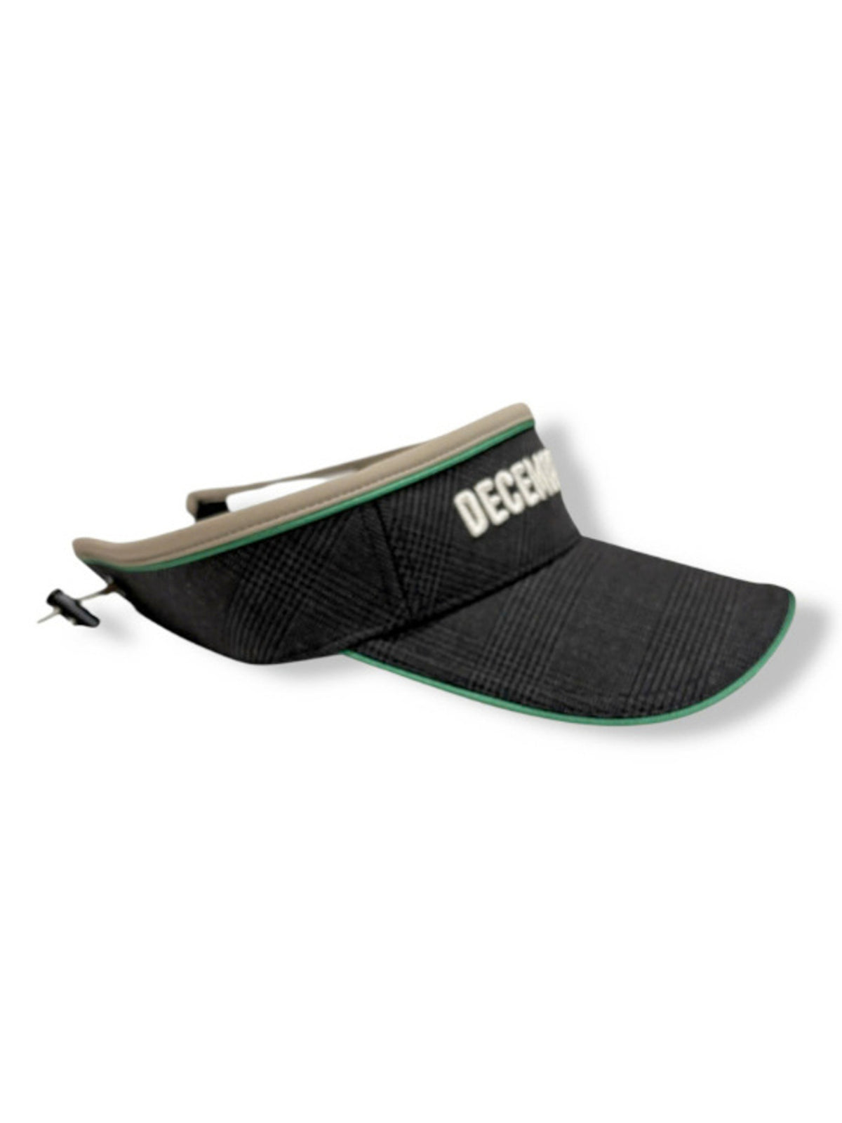 (DECEMBER MAY) Glen check combination visor / UNISEX / CHARCOAL