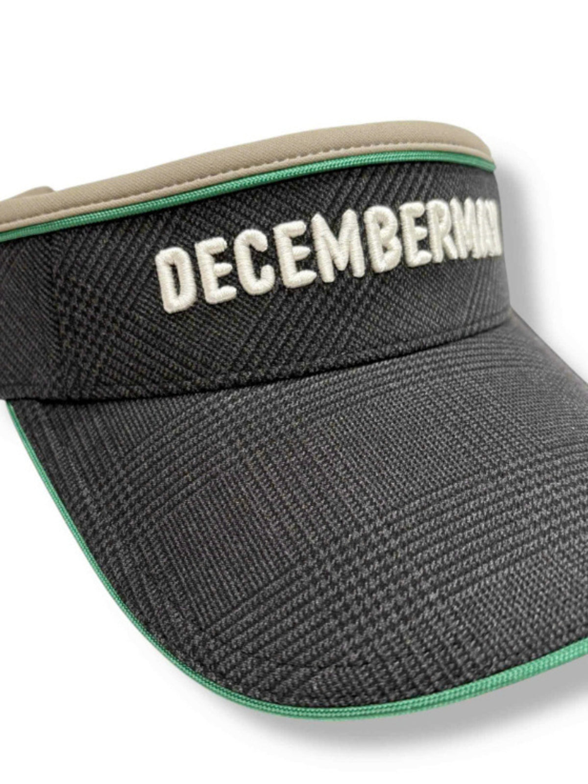(DECEMBER MAY) Glen check combination visor / UNISEX / CHARCOAL