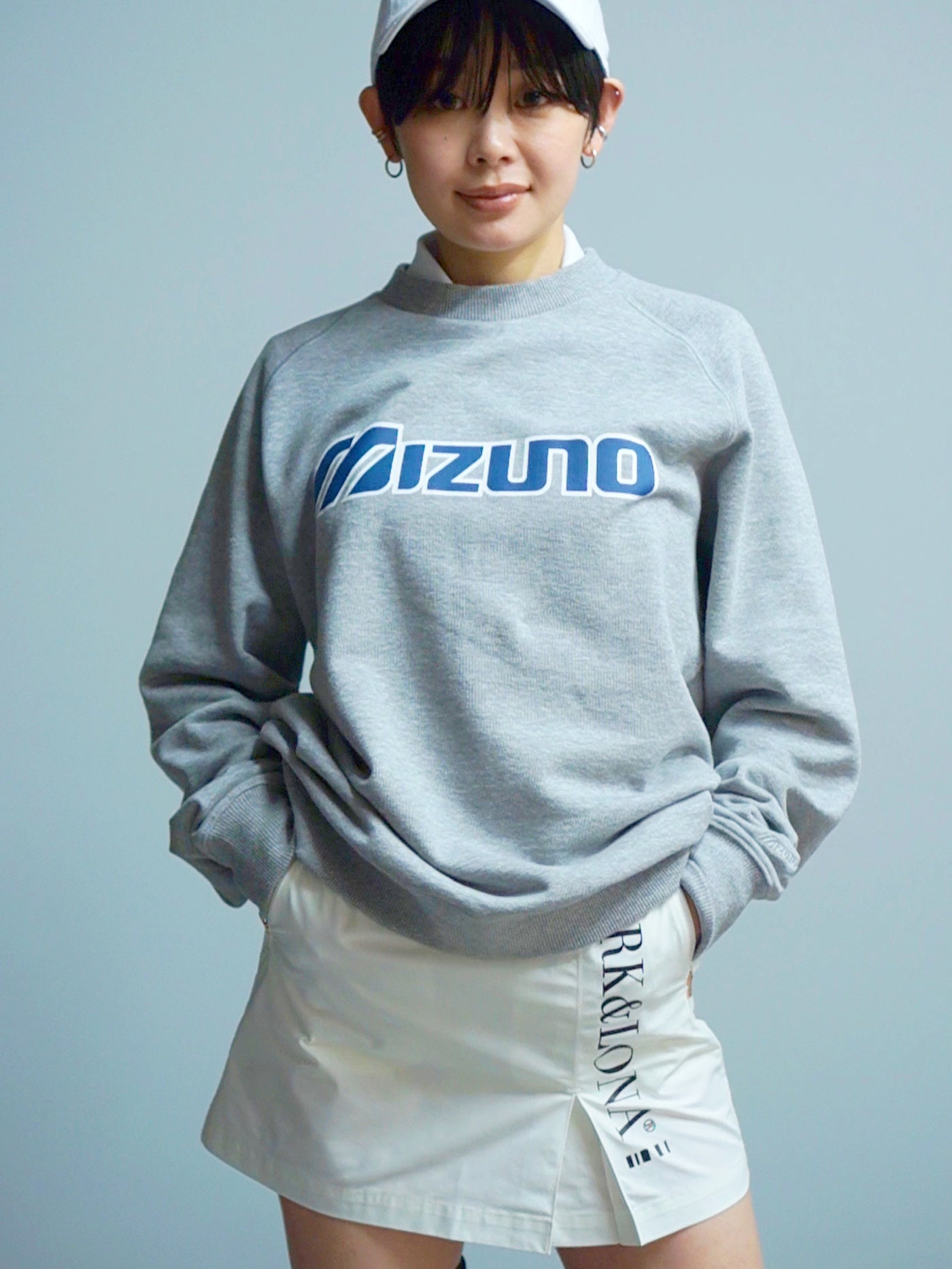 MIZUNO Classic Logo Print Crew Sweat(GREY)