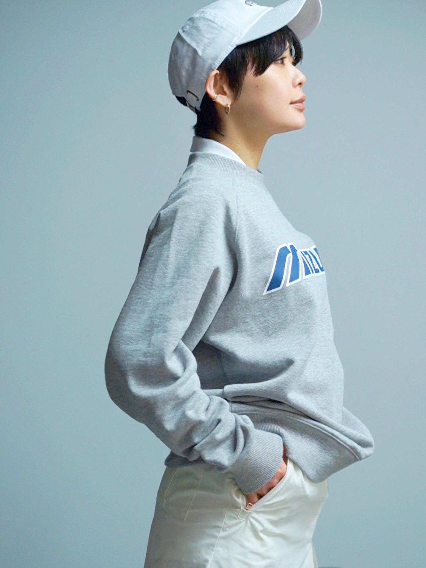 MIZUNO Classic Logo Print Crew Sweat(GREY)