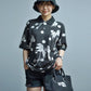 NVG×SUNSURF Moon Palm Tree Polo (BLACK)