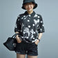 NVG×SUNSURF Moon Palm Tree Polo (BLACK)