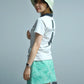 Gauge Trapeze Mini Skirt  | WOMEN / MINT