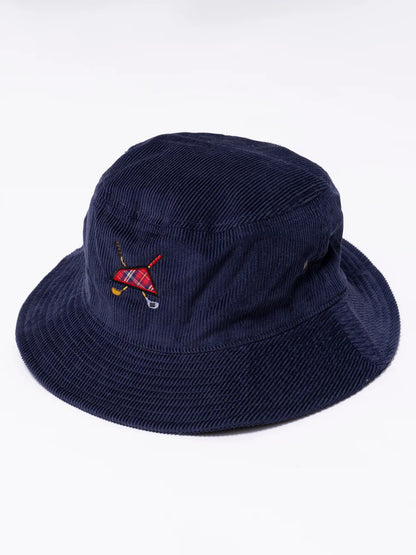 SVKA6019［サルベージパブリックコレパ］ウカコーデュロイバケットハット（DHK Appliqu_ ） / NAVY