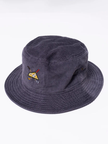 SVKA6019［サルベージパブリックコレパ］ウカコーデュロイバケットハット（DHK Appliqu_ ） / GREY