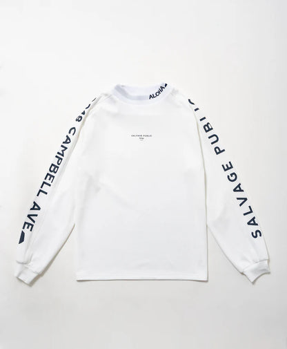 SVKA5017［サルベージパブリックコレパ］アラパイナモックネック L/S（CAMPBELL AVE） / WHITE