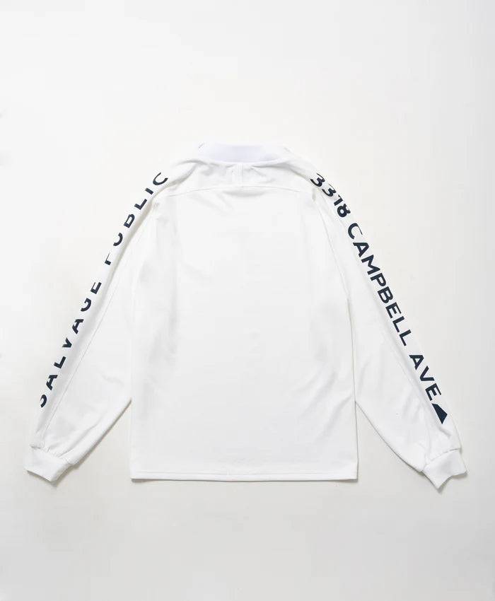 SVKA5017［サルベージパブリックコレパ］アラパイナモックネック L/S（CAMPBELL AVE） / WHITE