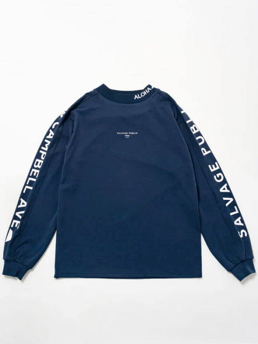 SVKA5017［サルベージパブリックコレパ］アラパイナモックネック L/S（CAMPBELL AVE） / NAVY