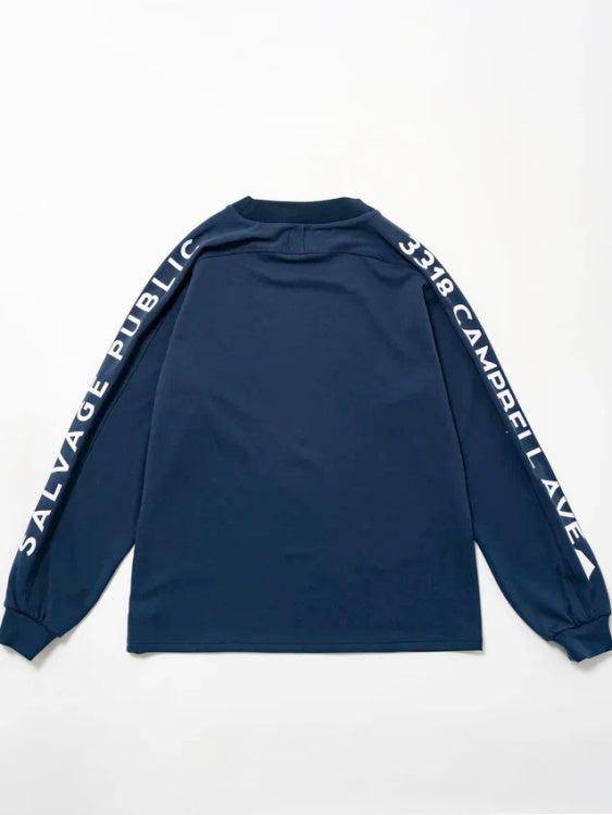 SVKA5017［サルベージパブリックコレパ］アラパイナモックネック L/S（CAMPBELL AVE） / NAVY