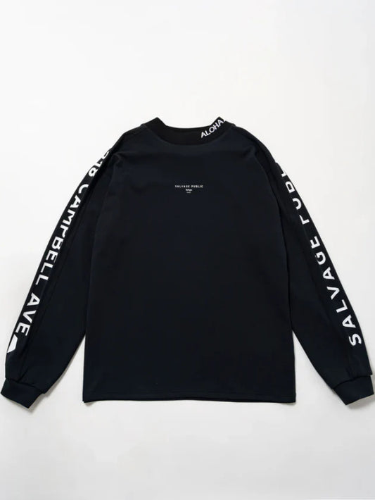 SVKA5017［サルベージパブリックコレパ］アラパイナモックネック L/S（CAMPBELL AVE） / BLACK