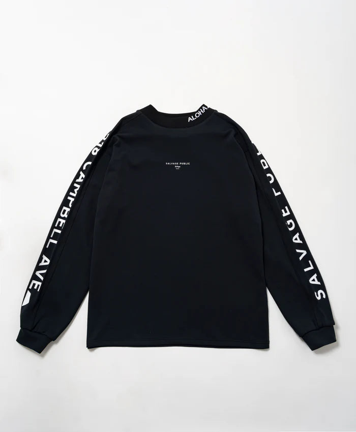 SVKA5017［サルベージパブリックコレパ］アラパイナモックネック L/S（CAMPBELL AVE） / BLACK
