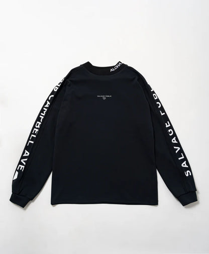 SVKA5017［サルベージパブリックコレパ］アラパイナモックネック L/S（CAMPBELL AVE） / BLACK