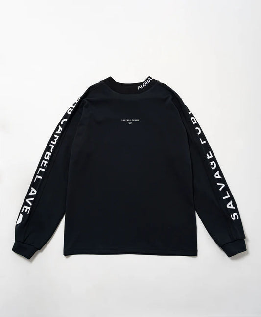 SVKA5017［サルベージパブリックコレパ］アラパイナモックネック L/S（CAMPBELL AVE） / BLACK