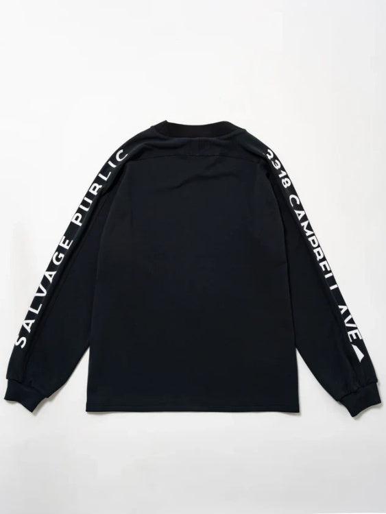 SVKA5017［サルベージパブリックコレパ］アラパイナモックネック L/S（CAMPBELL AVE） / BLACK