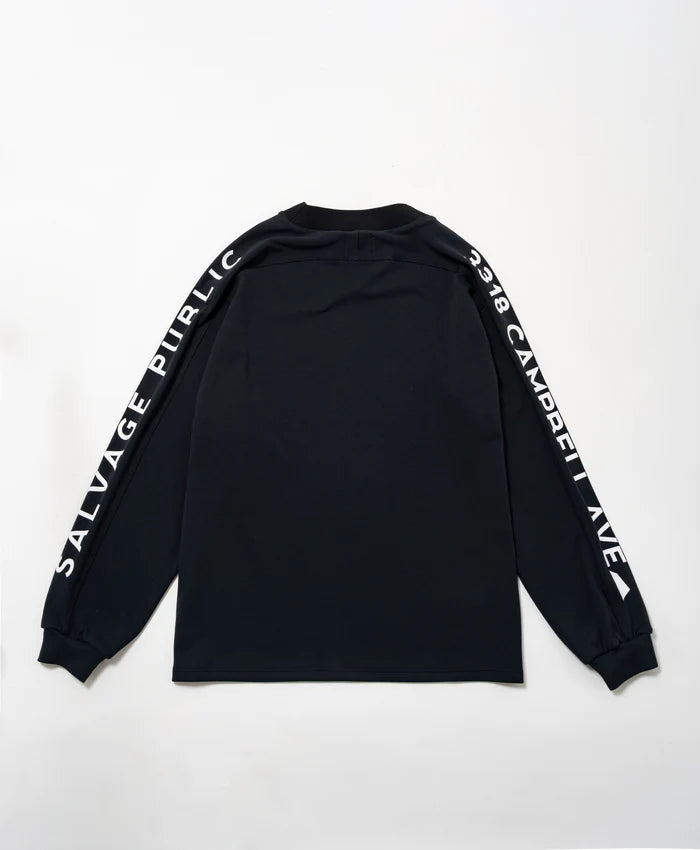SVKA5017［サルベージパブリックコレパ］アラパイナモックネック L/S（CAMPBELL AVE） / BLACK