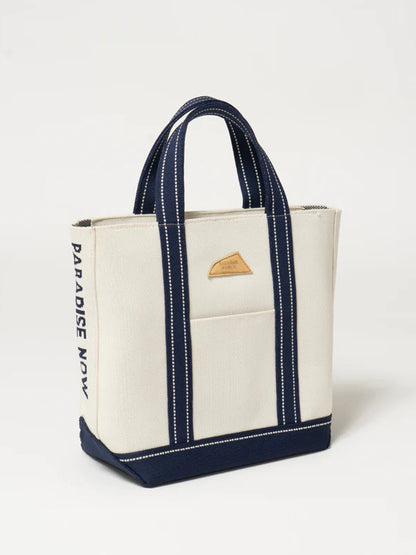 SVKS6017［サルベージパブリックコレパ］ジャカードカートバッグ / Macadamia×Navy