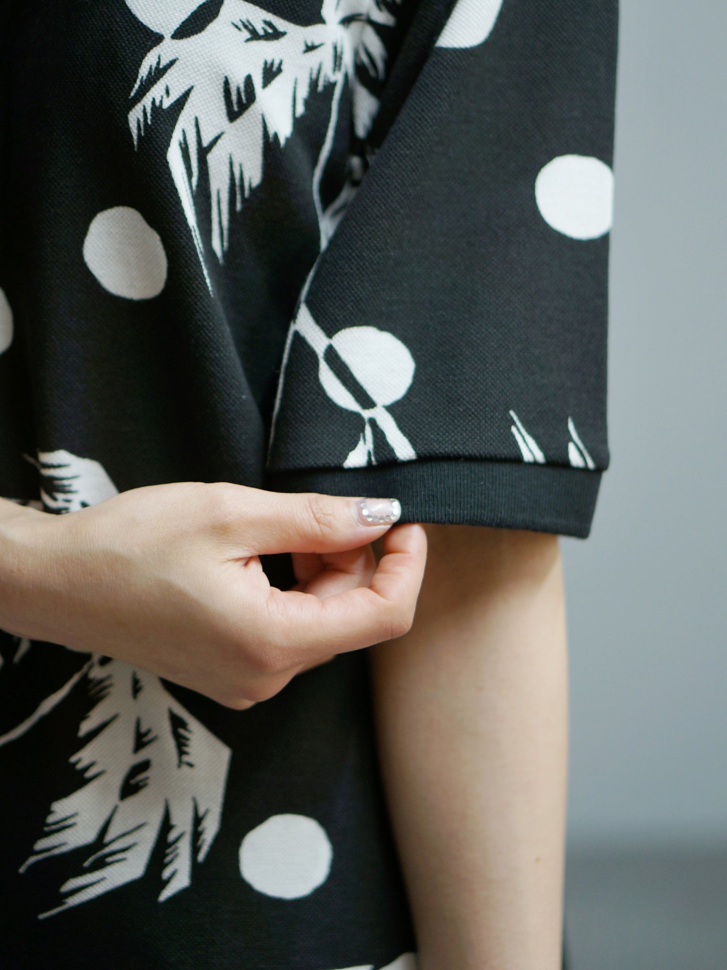 NVG×SUNSURF Moon Palm Tree Polo (BLACK)