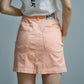Gauge Trapeze Mini Skirt  | WOMEN / ORANGE