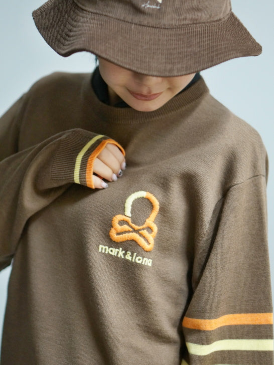 Quadro Silky Wool Sweater | MEN / BROWN