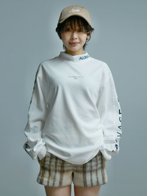 SVKA5017［サルベージパブリックコレパ］アラパイナモックネック L/S（CAMPBELL AVE） / BLACK