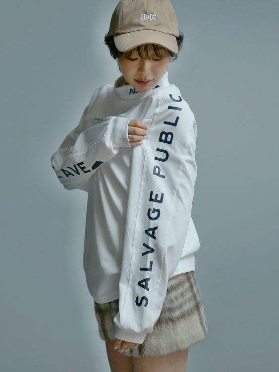 SVKA5017［サルベージパブリックコレパ］アラパイナモックネック L/S（CAMPBELL AVE） / BLACK