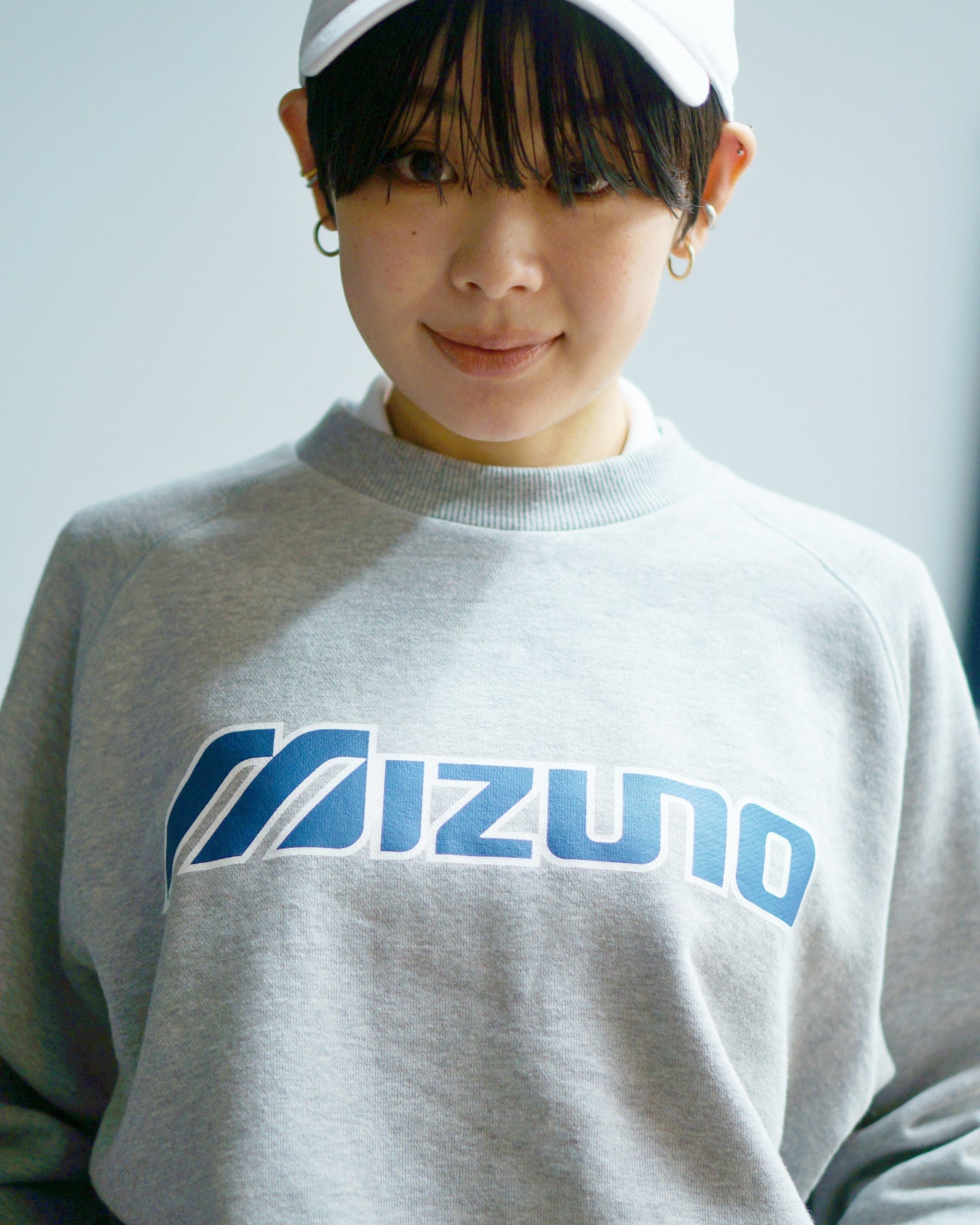 MIZUNO Classic Logo Print Crew Sweat(GREY)