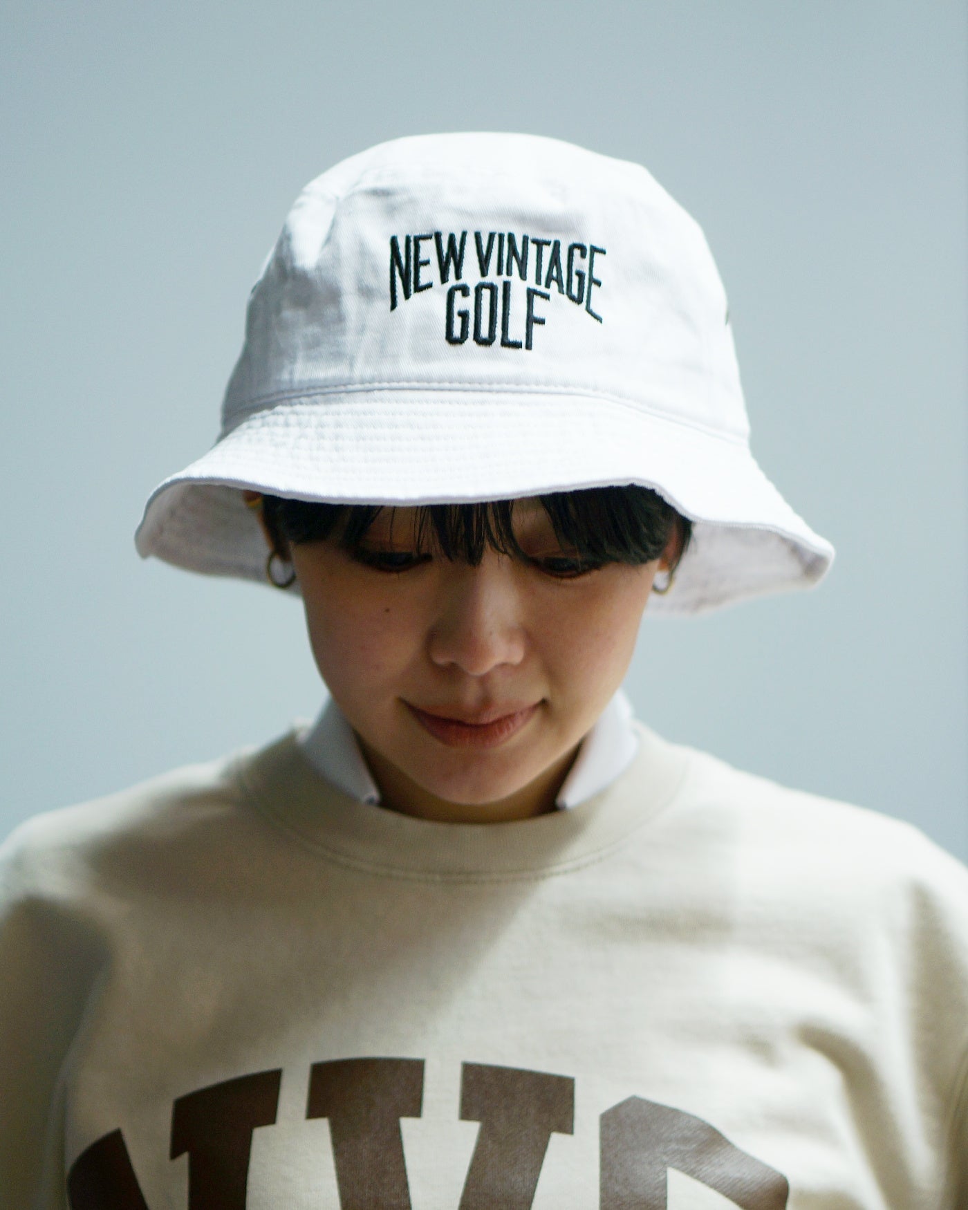 NVG Embroidery Bucket Hat / WHITE