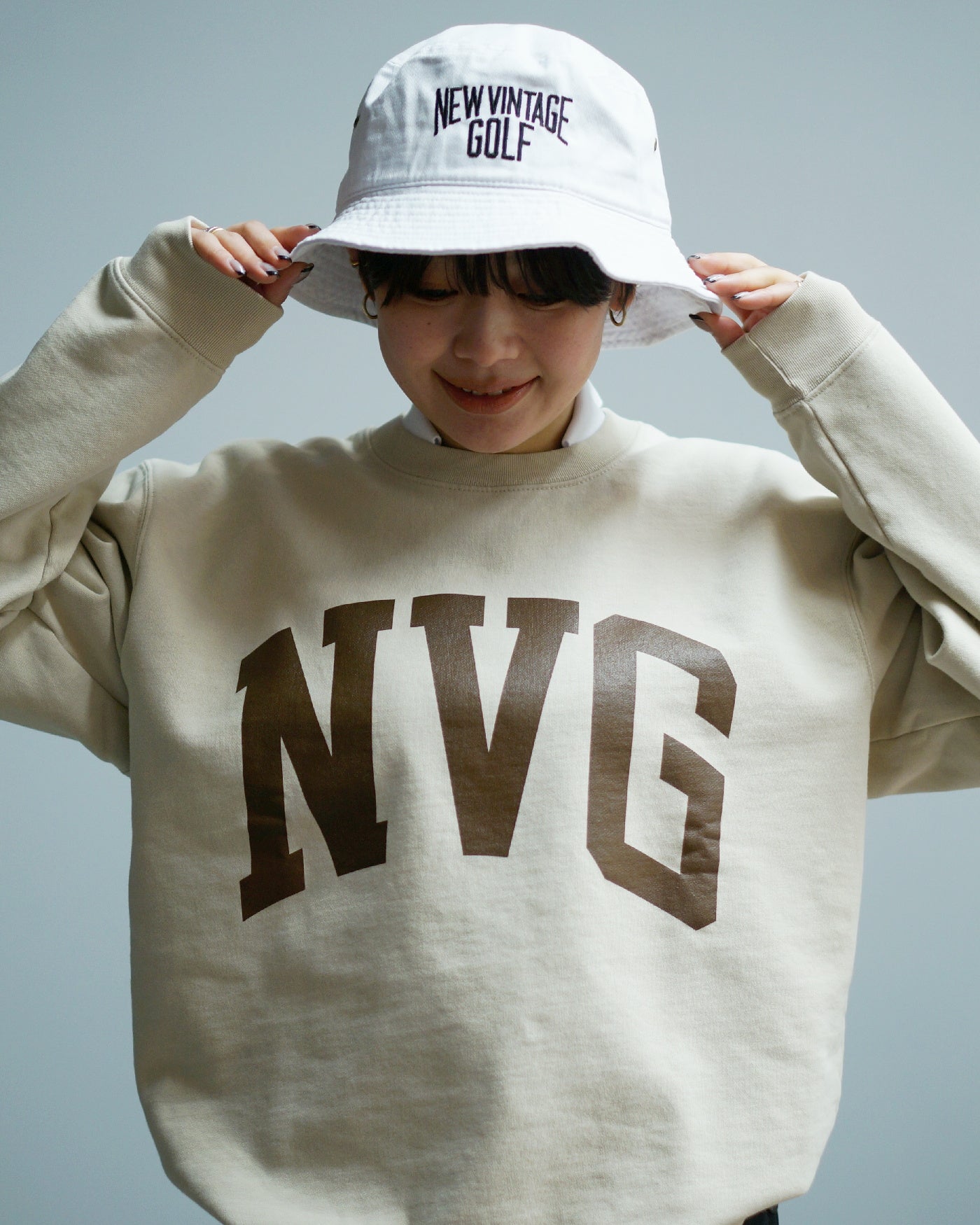 NVG Embroidery Bucket Hat / WHITE