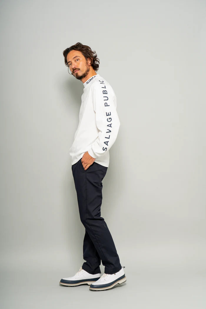 SVKA5017［サルベージパブリックコレパ］アラパイナモックネック L/S（CAMPBELL AVE） / BLACK