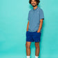 SVKS6015［サルベージパブリックコレパ］フナカイサーフポロ S/S（I♡DH） / Ocean Blue
