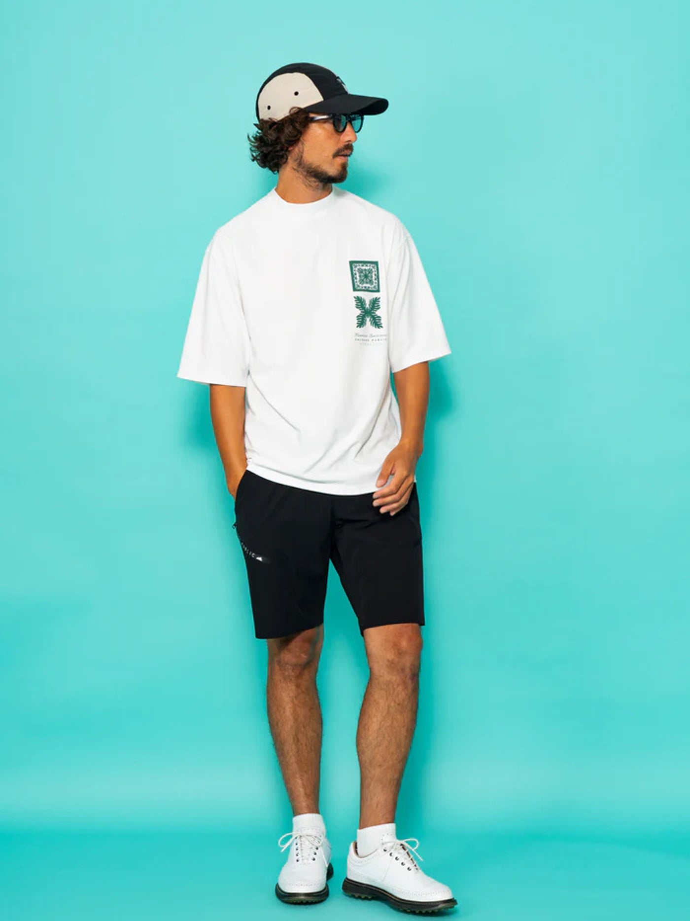 SVKS6022［サルベージパブリックコレパ］サーフモックネック S/S(Nalu＆Turf) / BLACK