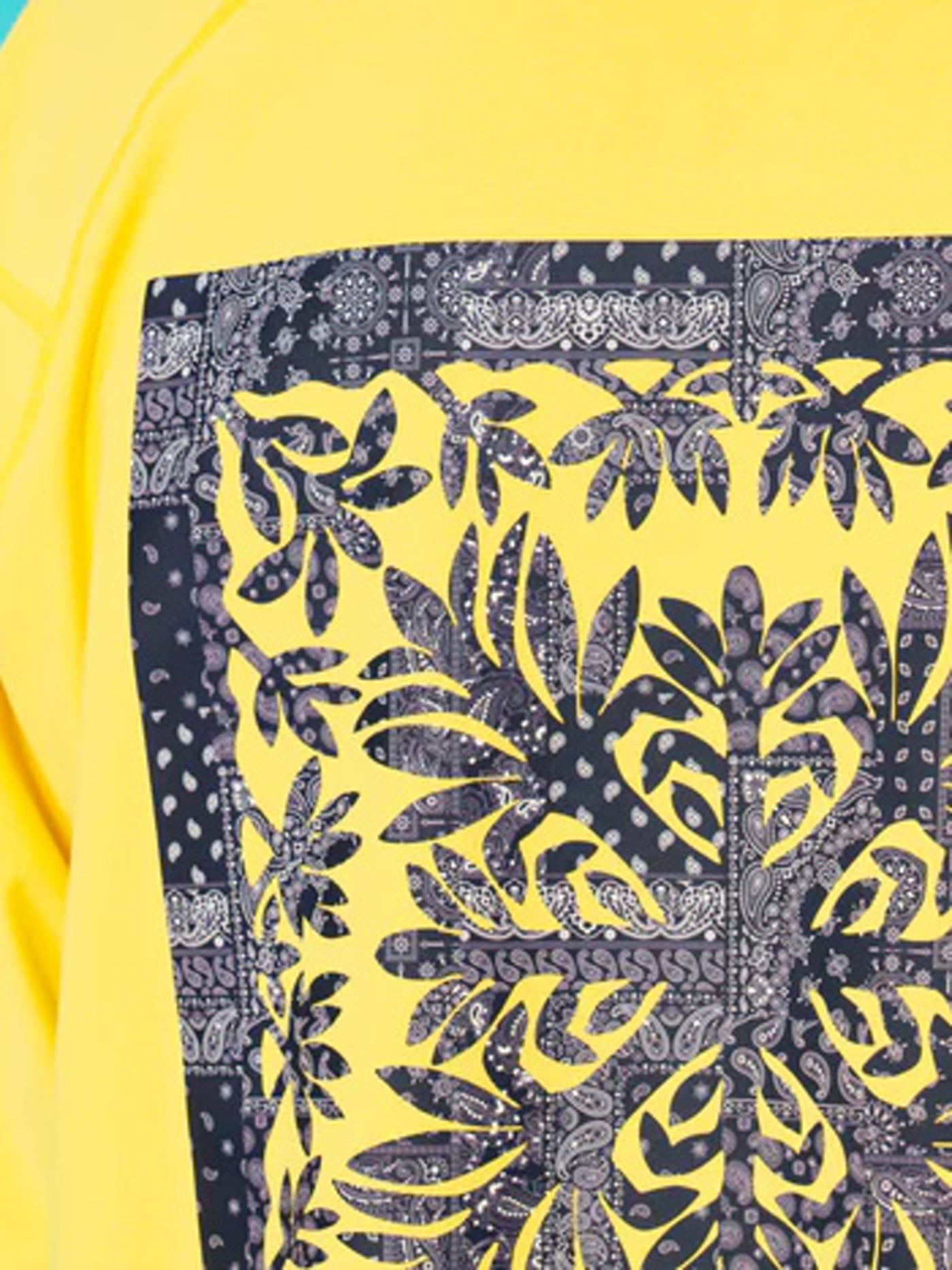 SVKS6023［サルベージパブリックコレパ］サーフモックネック S/S(TI LEAF Paisley) / WHITE