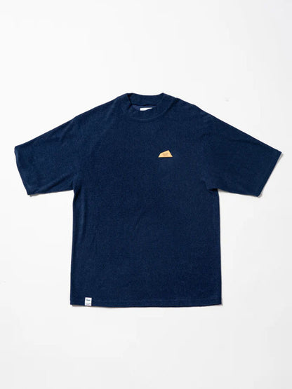 SVKS6018［サルベージパブリックコレパ］3.6パイルモックネック S/S（DH Leather patch）/ NAVY