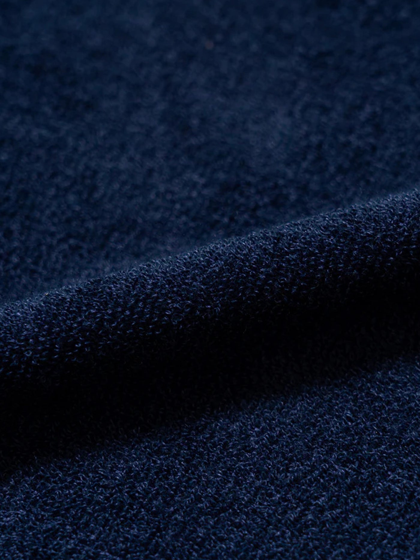 SVKS6018［サルベージパブリックコレパ］3.6パイルモックネック S/S（DH Leather patch）/ NAVY